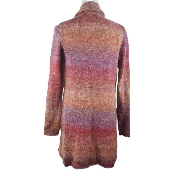 Noble Outfitters Ombre Scarf Cardigan Knit Sweater XS Waterfall Equestrian Long - Picture 9 of 12